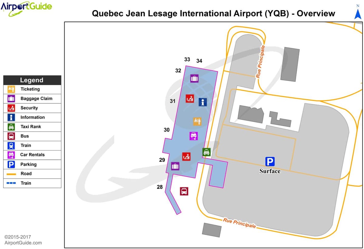 Harta e Quebec City aeroport