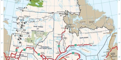 Harta e rrugës Quebec, kanada