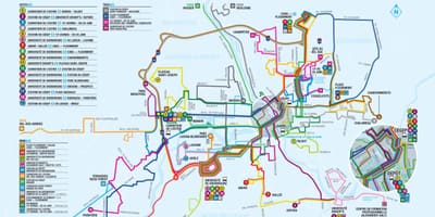 Quebec City autobusëve në rrugë hartë