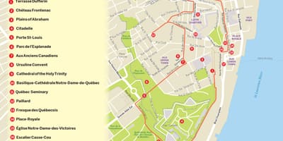 Harta e Quebec City hop on hop off