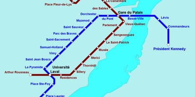Quebec City metro hartë
